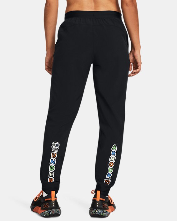 Pants UA Day of the Dead Armor Sport Woven para mujer, Black, pdpMainDesktop image number 1